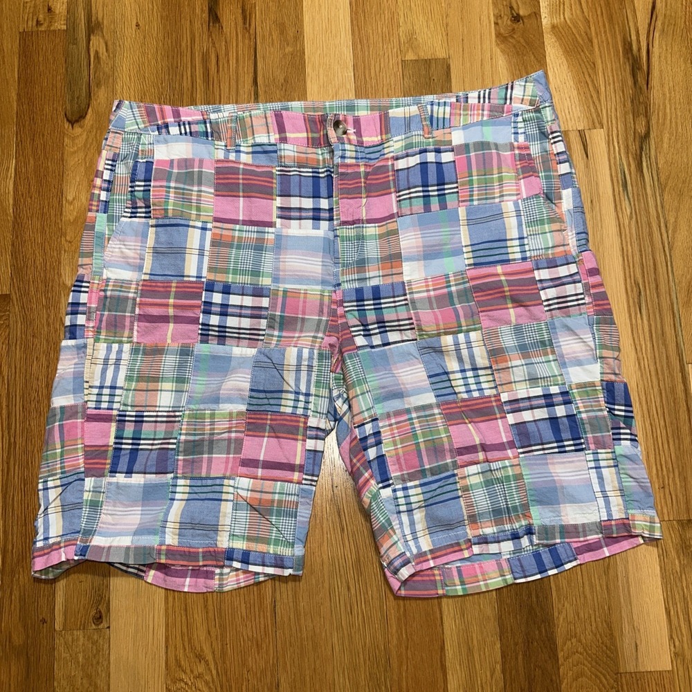 L.L. Bean Patchwork Shorts Men's(30) Womans (20) Favorite Fit Multicolor Plaid.